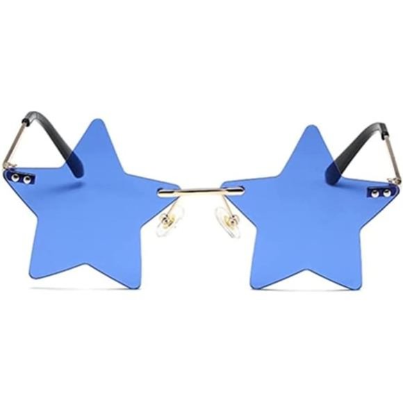 Rimless Star shape Sunglasses Personality Sun Glasses women/men Party glasses - Picture 3 of 5